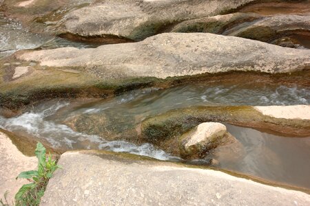 Waterfall current rocks