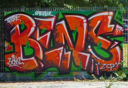 Vandalism art colorful