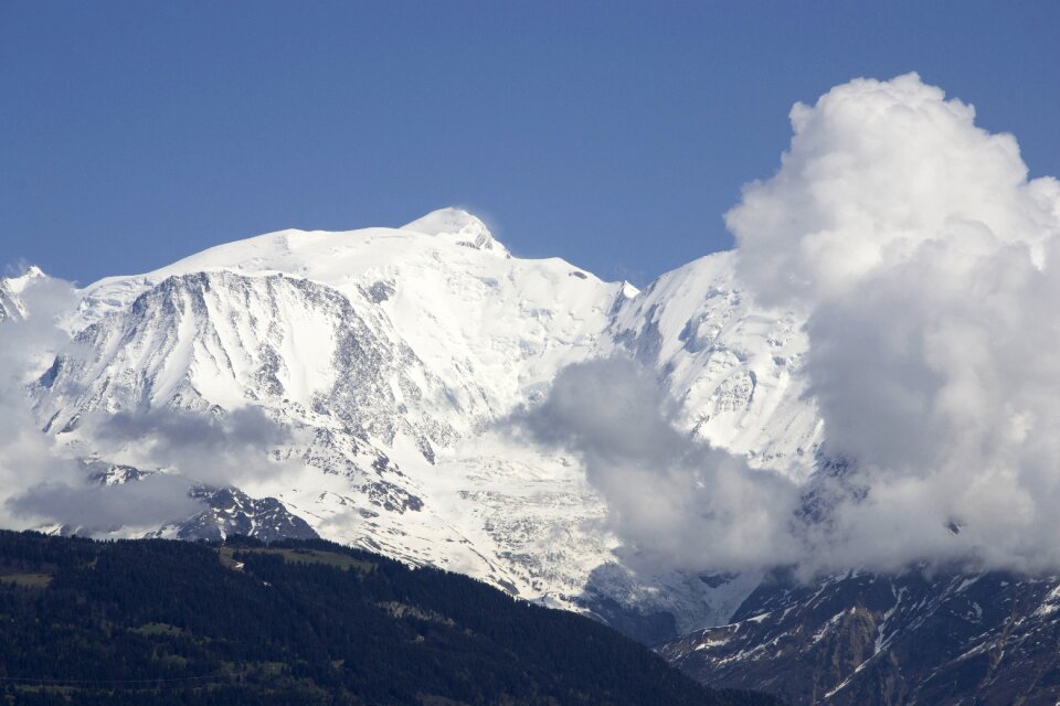 Snow mountain mont blanc