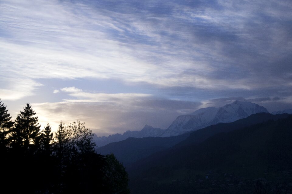 Mountain sky mont blanc