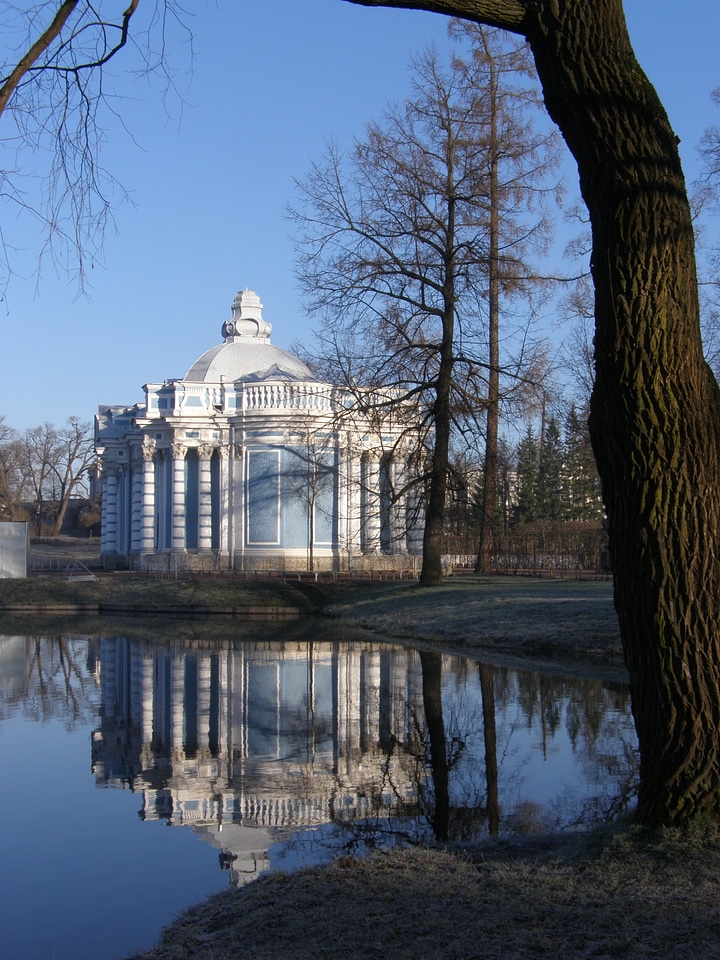 Palace architecture trees