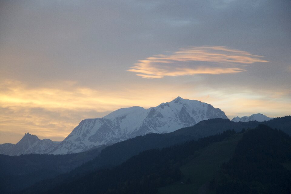 Snow mountain mont blanc