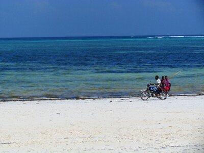 Africa moped beach