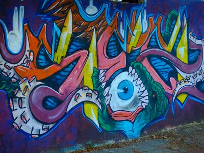 Wall painting vandalism