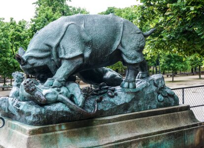 Art sculpture rhino