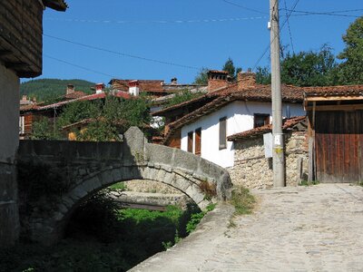 Mountain village countryside architecture photo