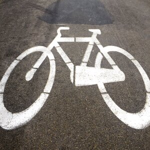 Cycle track signage bicycle