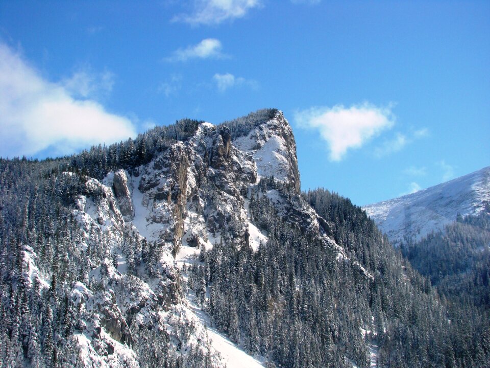 Top view the high tatras snow