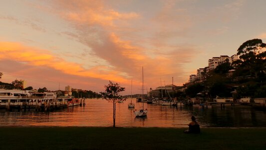 Wharf park red skies