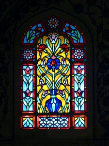Blue mosque historically window photo