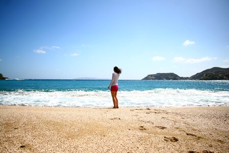 Beach crete girl photo