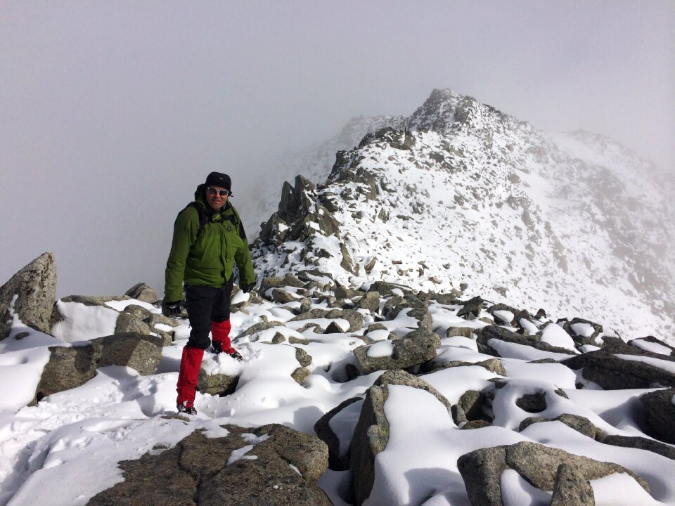 Climbing mountaineering snow