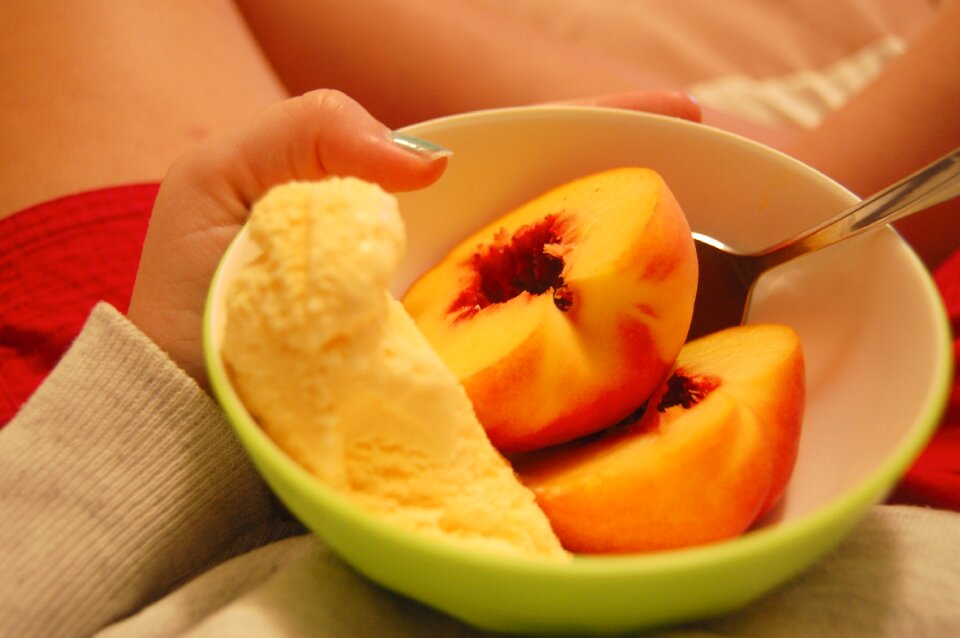 Eating juicy fresh