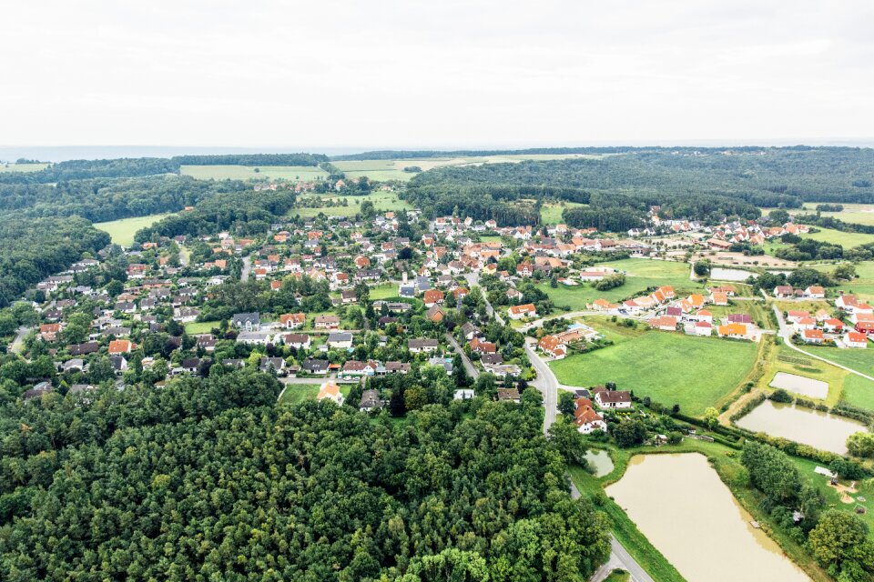 Houses architecture aerial view