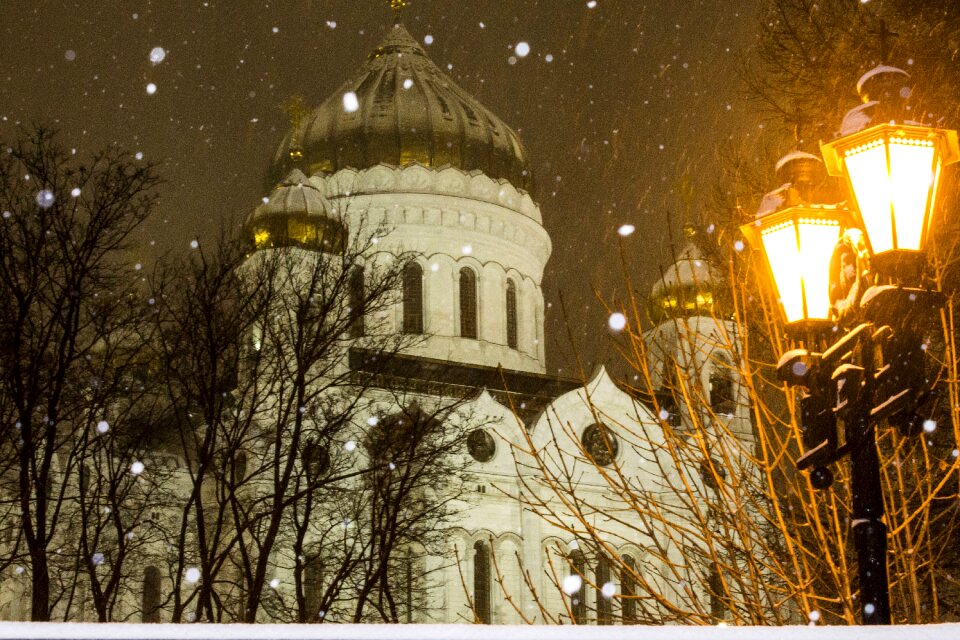 Night city night winter
