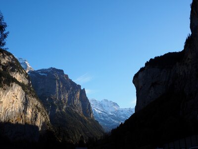 Steep steep wall rock wall