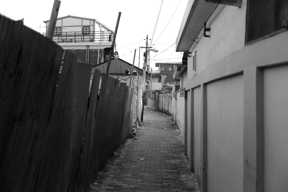 Jeonju republic of korea black and white