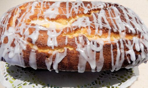Vanilla frosting sweet food