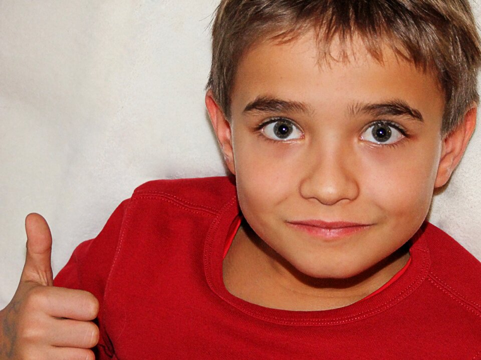 Children's eyes boy view