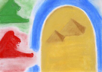 Children lion pyramids