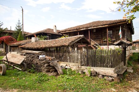 Bulgaria village wooden house photo