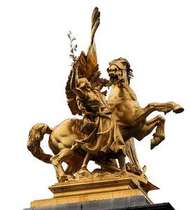 Monument gilded golden rider