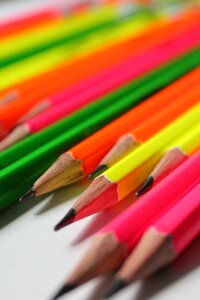 Colored neon saturated