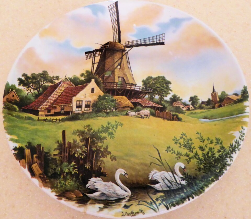 Holland windmill artistic