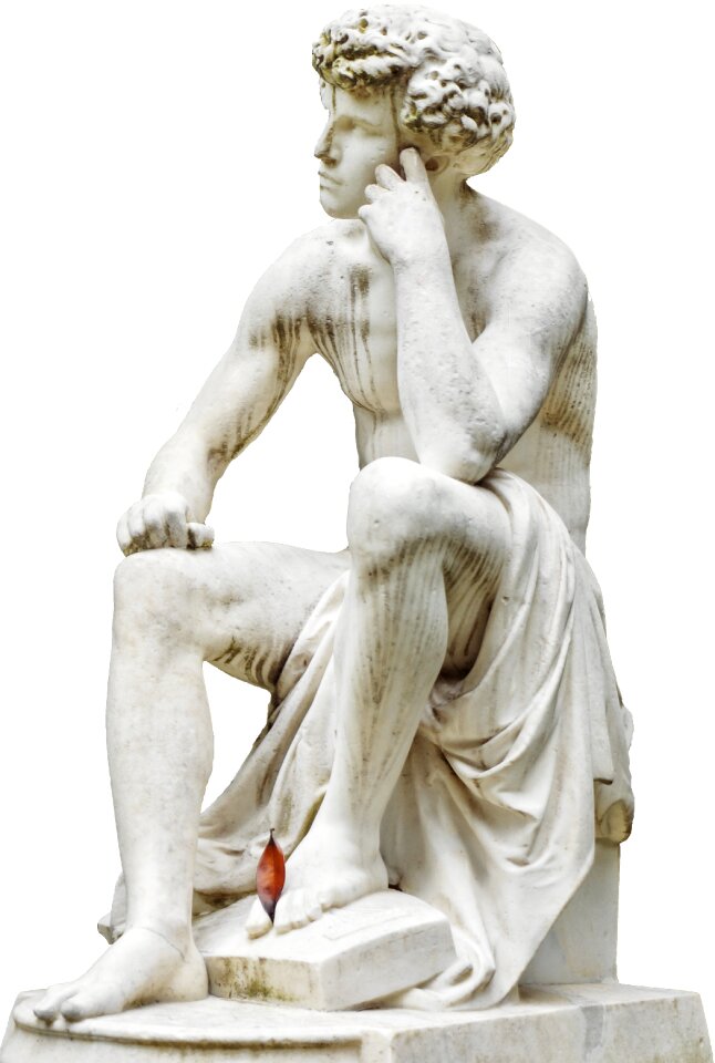 Man stone sitting