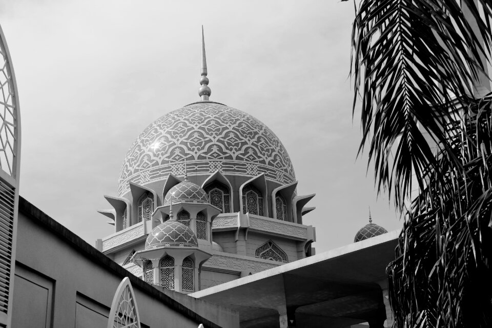 Mosque black and white malaysia