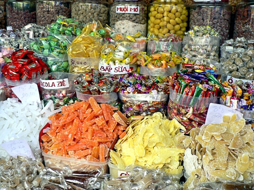 Viet nam market sweets