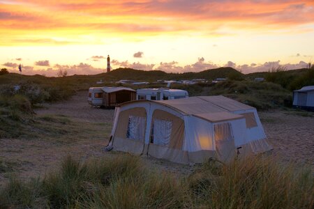 Sunset dunes evening photo