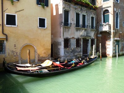 Venice lagoon gondolas photo
