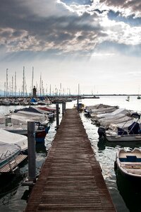 Lake garda jetty boats