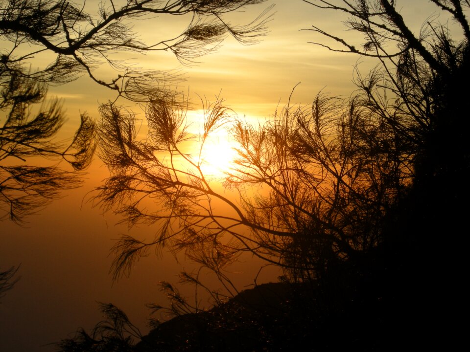 Silhouette towards mount arjuna indonesia