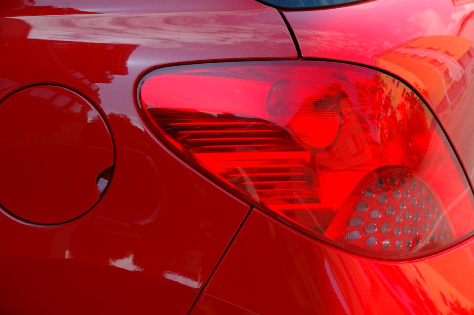 Red spotlight car tail light