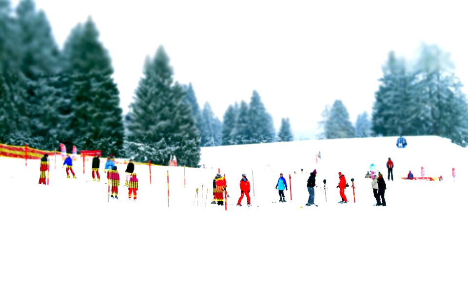 Mountains skiing alpine