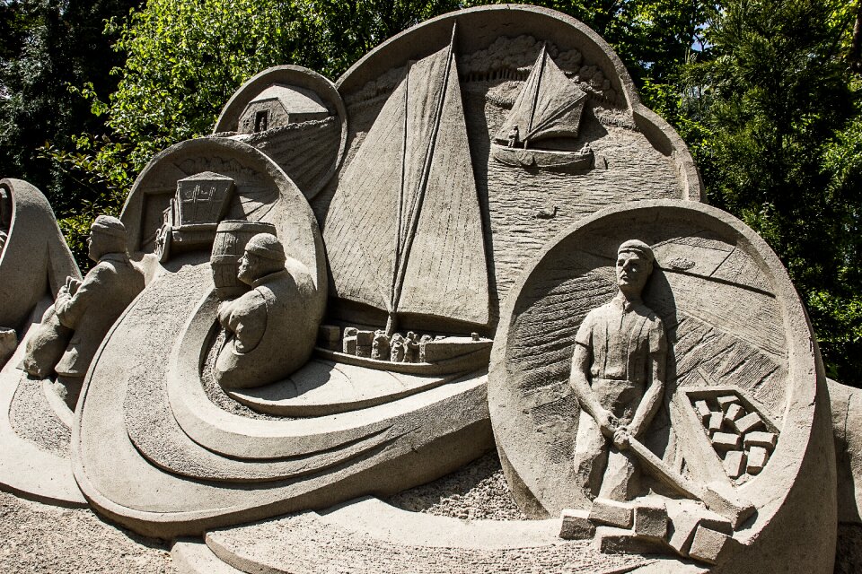 Sand sculpture art sculpture