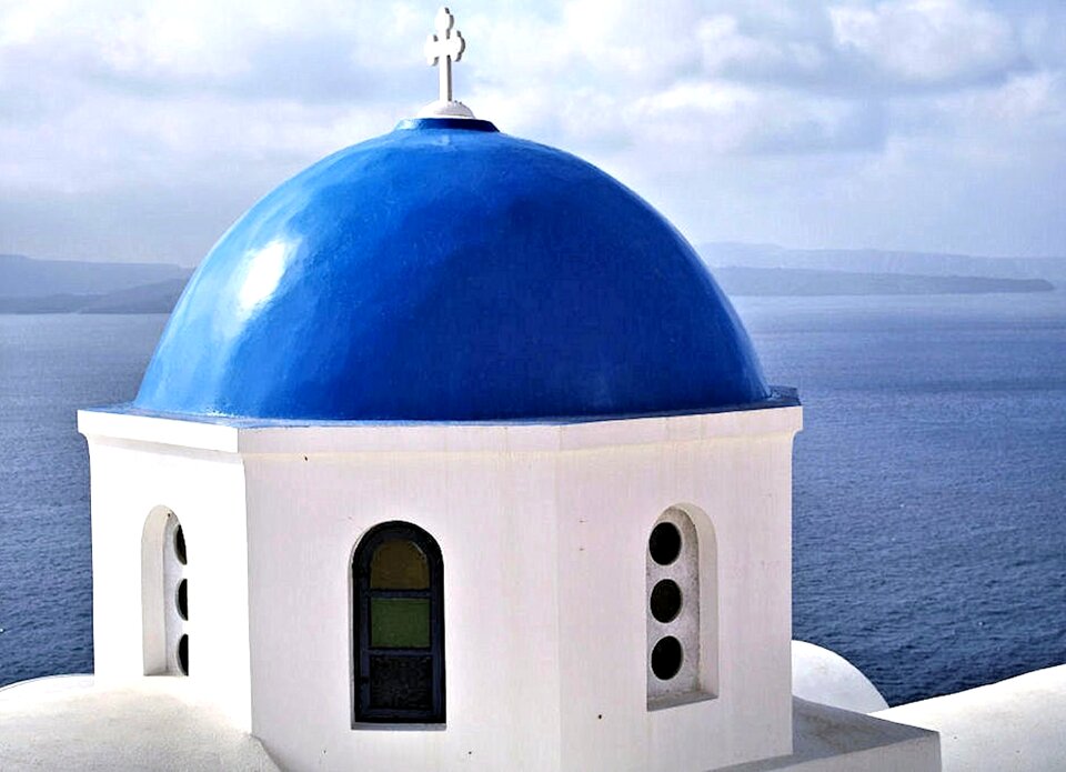 Blue dome building architecture