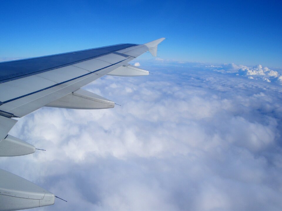 Aircraft flight travel clouds