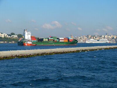 Bosphorus container shipping photo