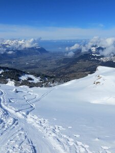 Hiking winter ski photo
