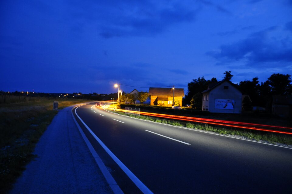 Road dark vehicle photo