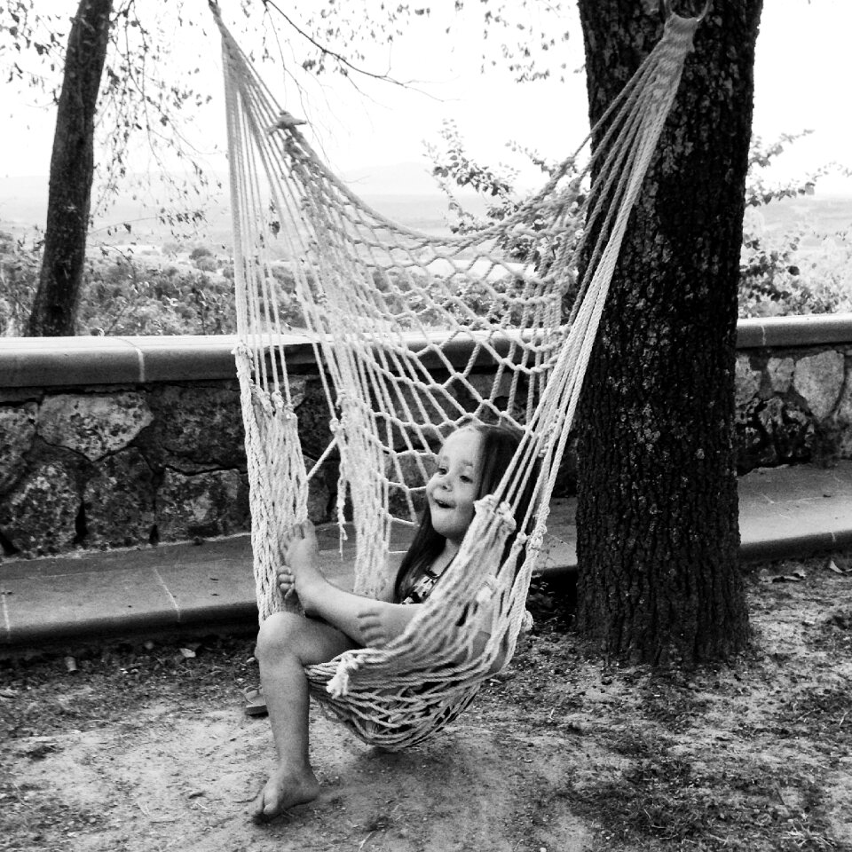 Girl black white child