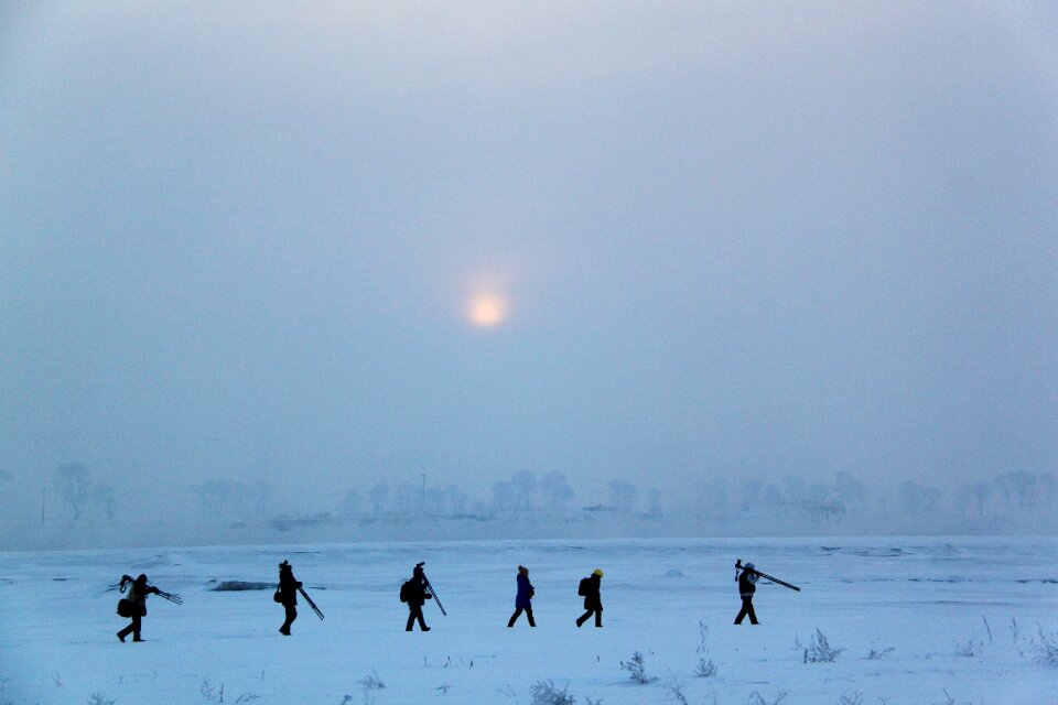 Group photographer winter