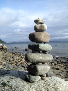 Water cairn nature photo