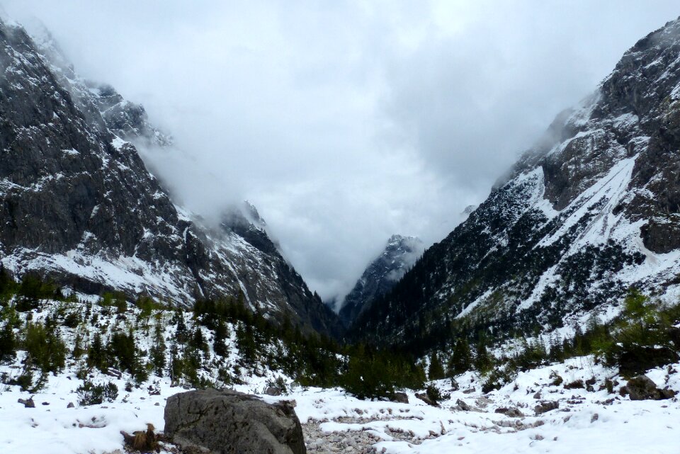 Alpine mountains landscape