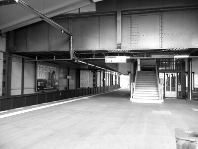 Gleisdreieck track black and white photo