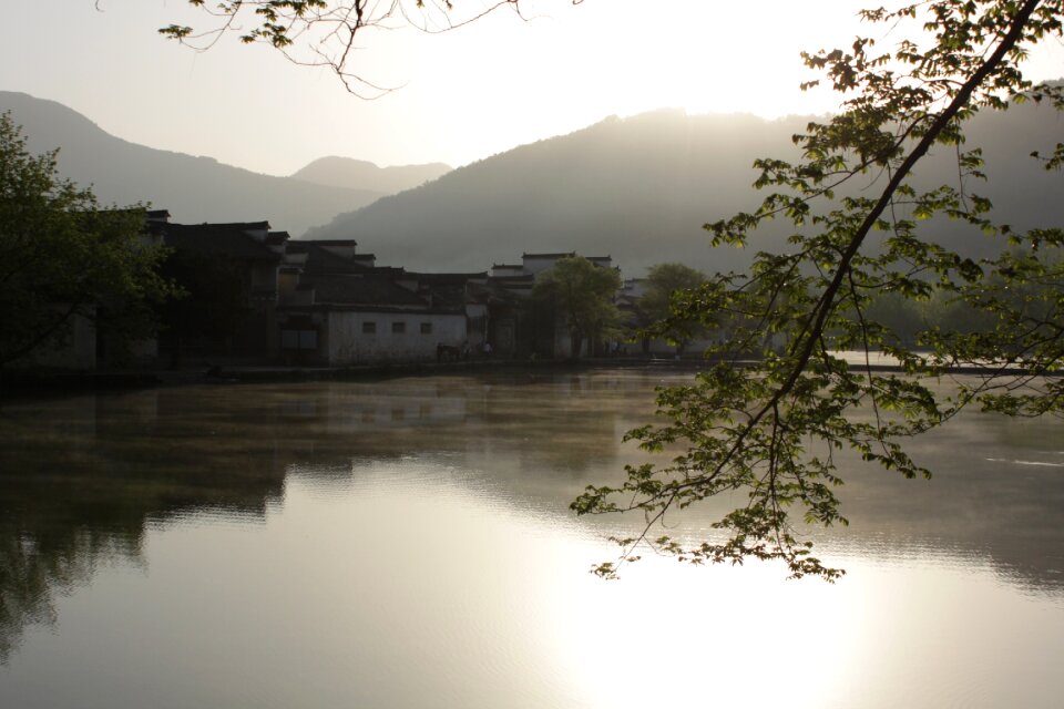 The ancient town lake jiangnan