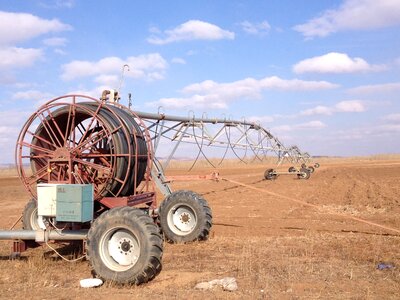 White cloud land machinery photo